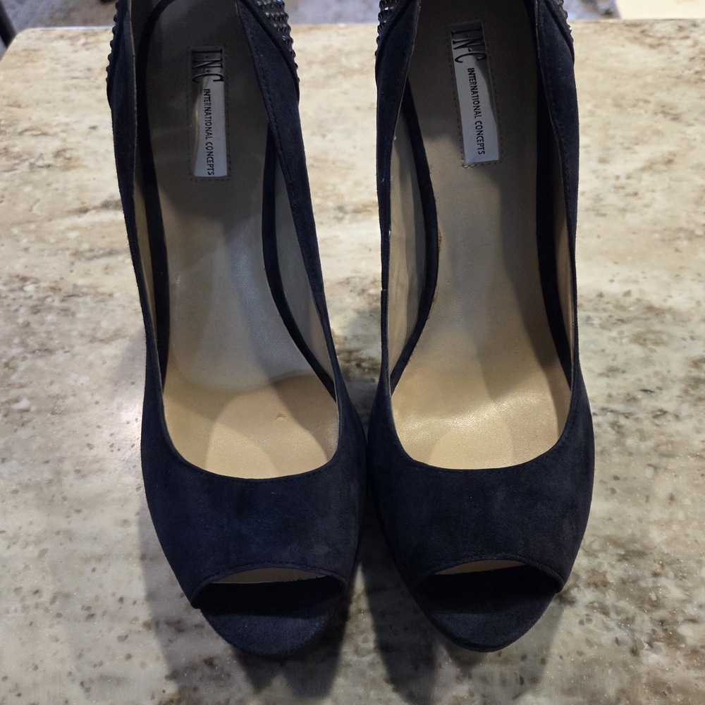 Elegant Black Peep-Toe Heels